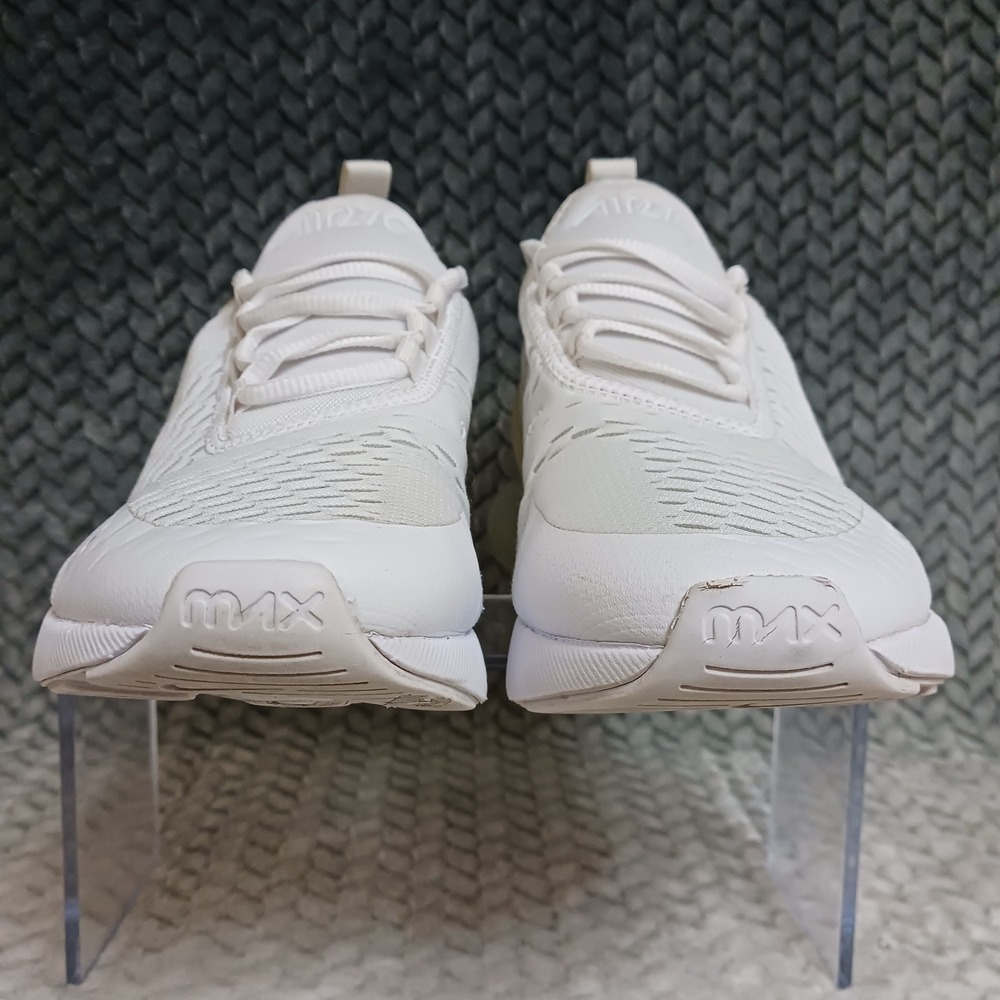 Nike Air Max 270 White Metallic Silver GS Walking Running Shoes Sz 6.5Y Womens 8 - Picture 4 of 14